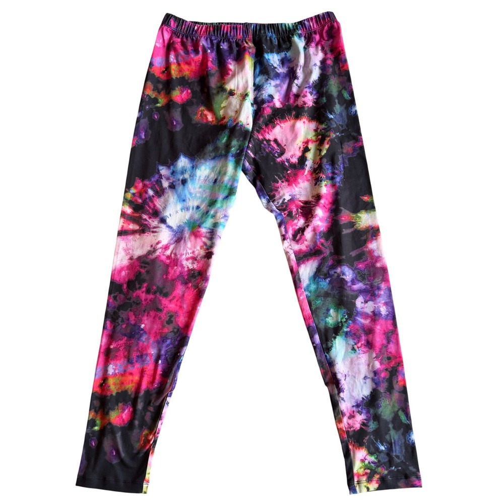 New‎ Tie Dye Leggings Galaxy Print Multi Color Festival Rave Psychedelic S/M
